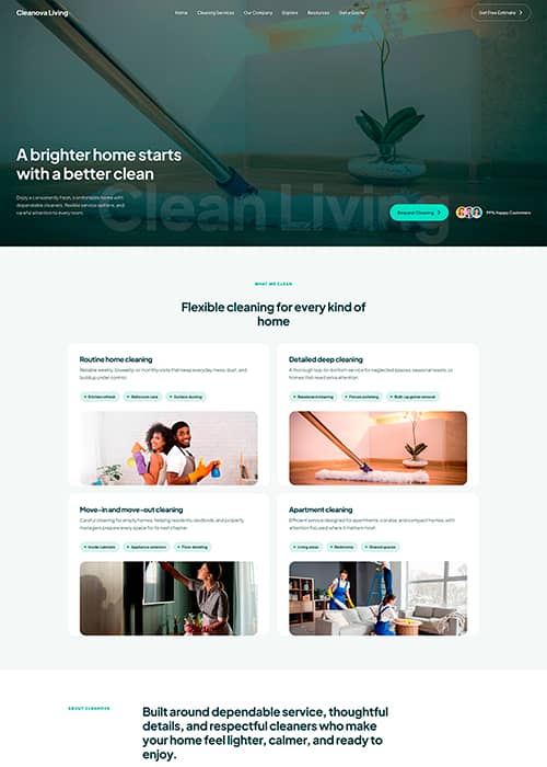 Cleanova website