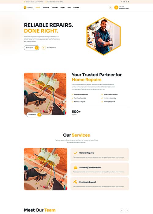 Fixora Handyman website