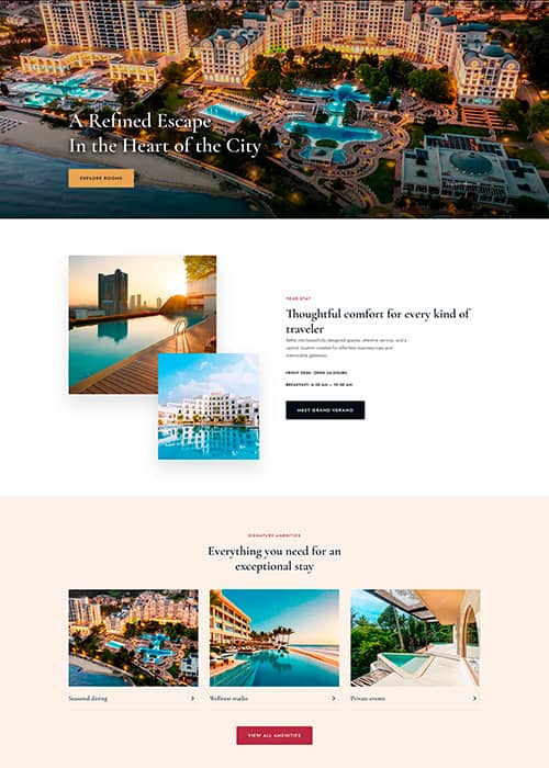 Grand Verano Hotel website